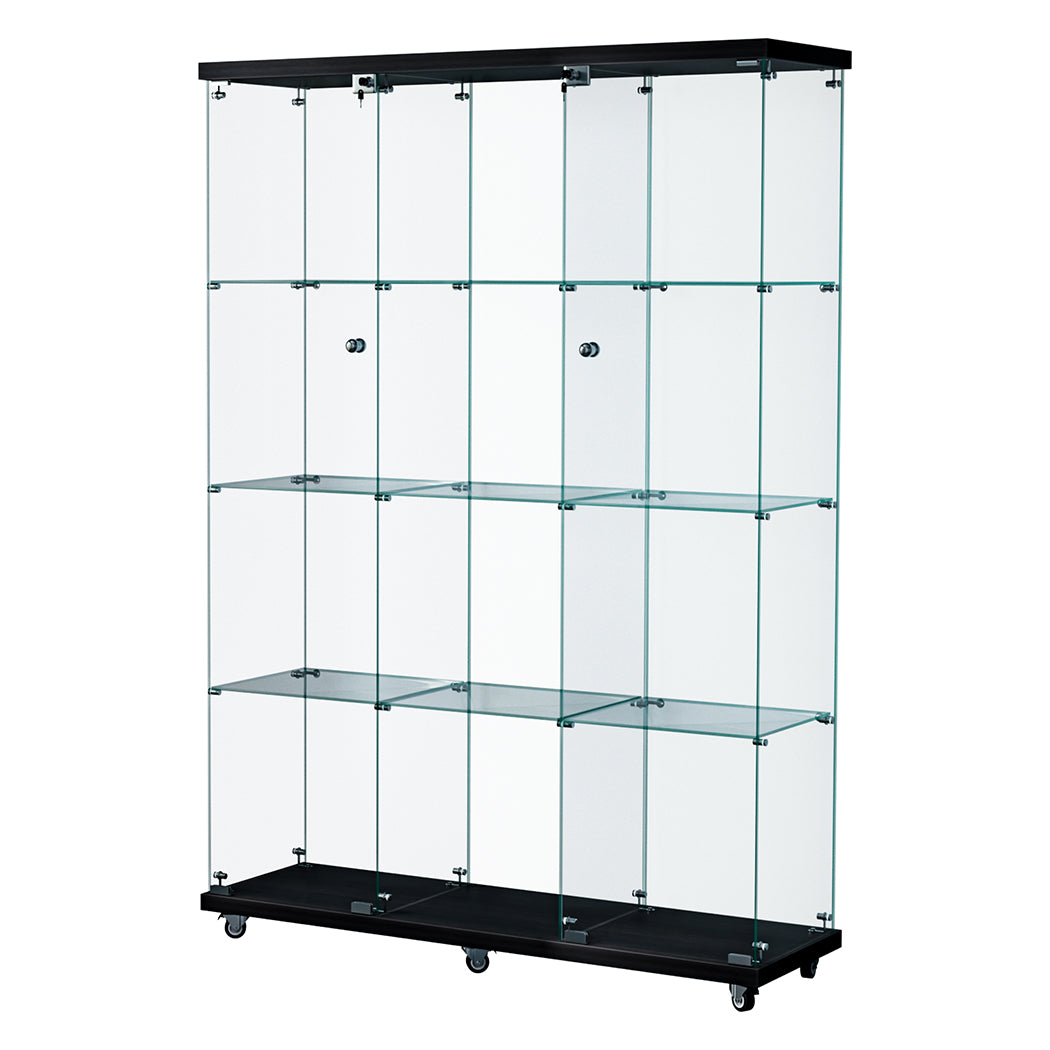 Luxury 169cm Tall Glass Display Cabinet 4 Tier  Scandi Inspired