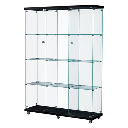 Luxury 169cm Tall Glass Display Cabinet 4 Tier  Scandi Inspired