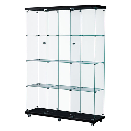 Luxury 169cm Tall Glass Display Cabinet 4 Tier  Scandi Inspired