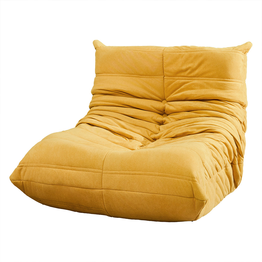 Kids Foam Sofa Yellow Recliner 68x74x57cm