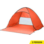 Pop Up Beach Tent Caming Portable - Orange