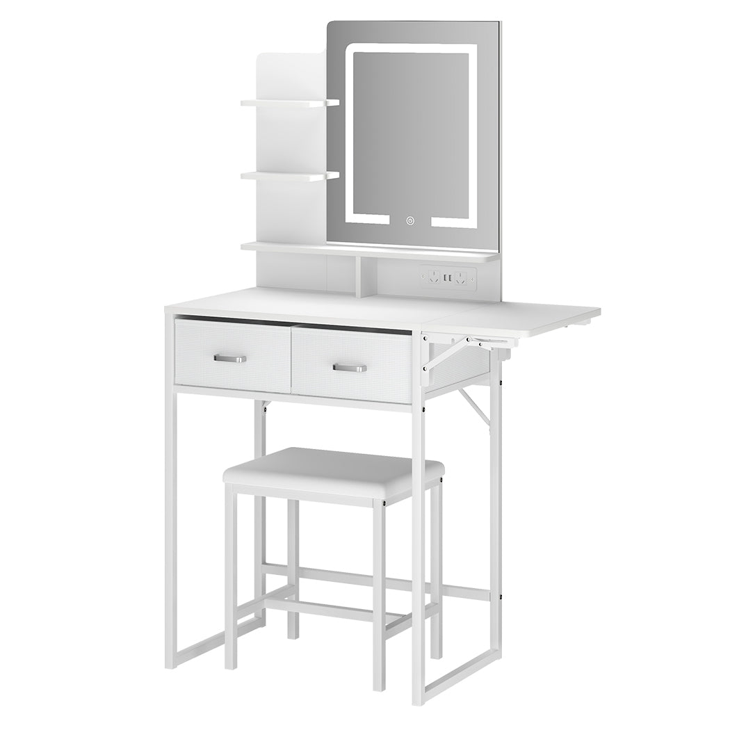 Dressing Table With Led Mirror 83x40x136cm