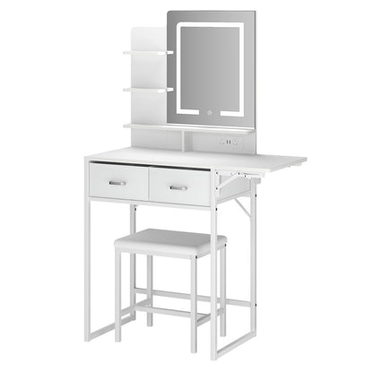 Dressing Table With Led Mirror 83x40x136cm