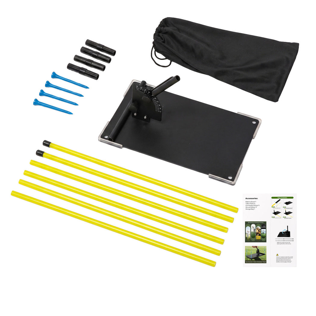 Golf Alignment Sticks Portable Trainer 23x14.5cm