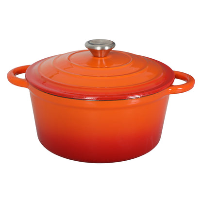 Cast Iron Dutch Oven Orange 24x30.5x17cm