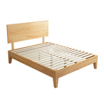 Stylish Queen Rubberwood Bed Frame  Wood Finish Classic Durable