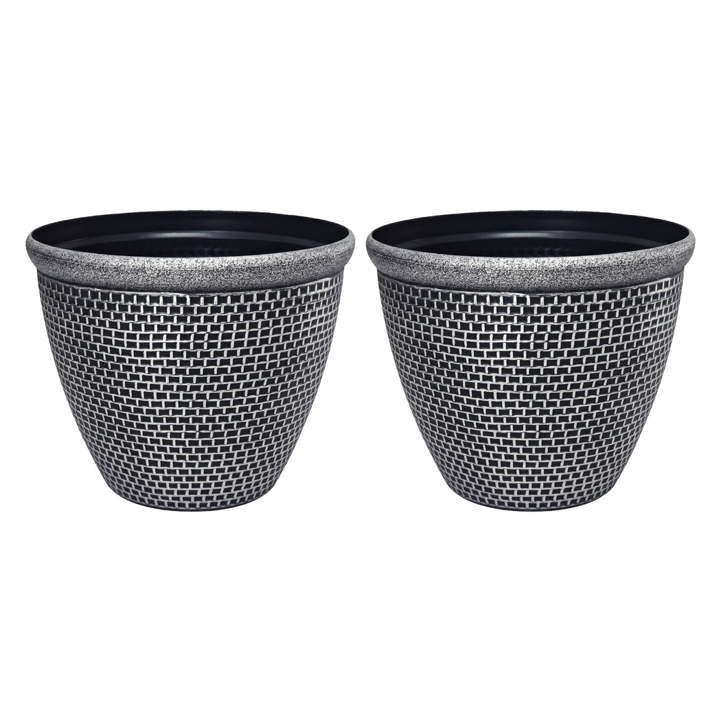 Outdoor Plant Pots 36cm Plastic Planters 2pk | HomeAndLiving - 4