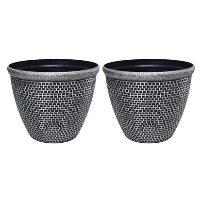 Outdoor Plant Pots 36cm Plastic Planters 2pk | HomeAndLiving - 4