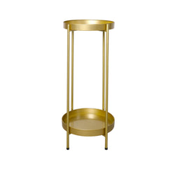 2 Tier Plant Stand Outdoor Indoor Gold Large