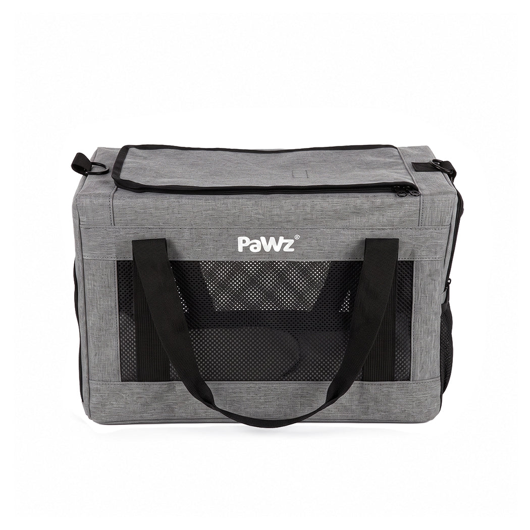 Cat Carrier Mesh Windows Grey 42x23x28cm