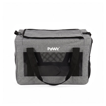 Cat Carrier Mesh Windows Grey 42x23x28cm