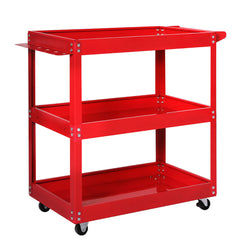 3-Tier Tool Cart Trolley Red