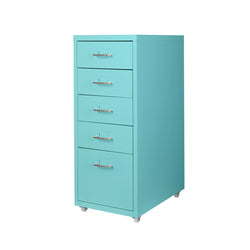 5 Drawer Office Cabinet Drawers Turquoise