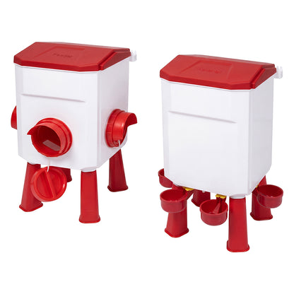 Pawz Auto Chicken Feeder and Waterer Set 12kg 11L Gravity Food Water Dispenser