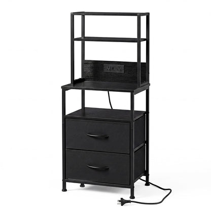 Bedside Table With Charging Station 41x30x100cm