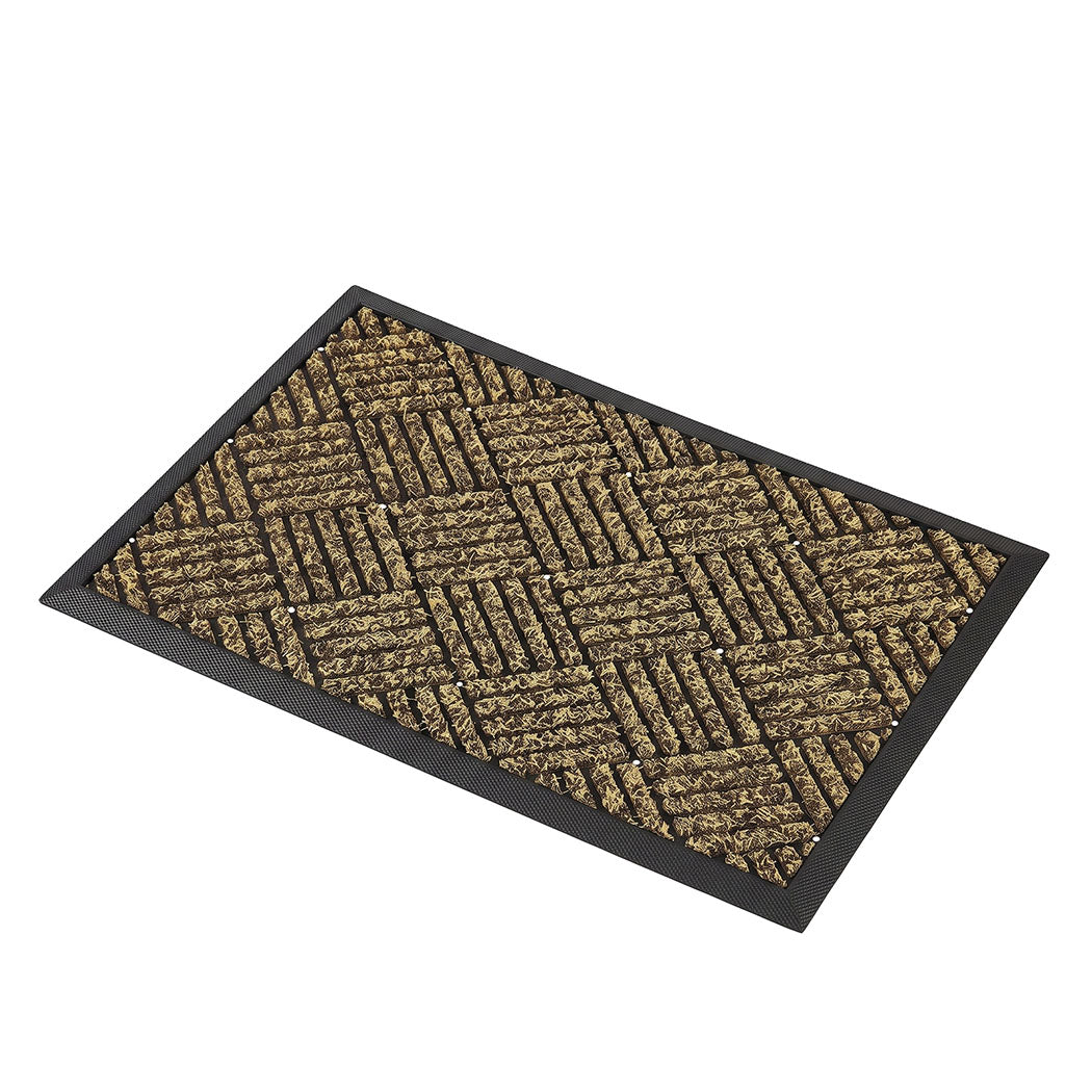 Front Door Mat Thick Brown 60x90cm