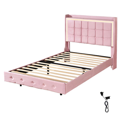 Floating Bed Frame With RGB Light 217x114x112.5cm
