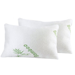 2x Memory Foam Pillow Bamboo