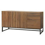 Functional Buffet Sideboard Storage Cabinet Walnut  Space-Saving