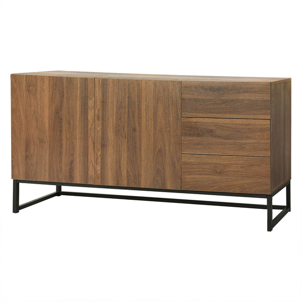  Functional Buffet Sideboard Storage Cabinet Walnut  Space-Saving
