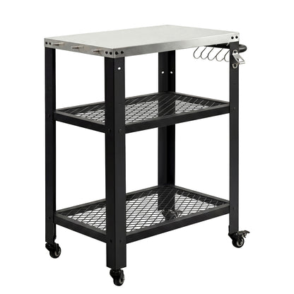 Outdoor Kitchen Cart BBQ Trolley Stainless Steel | HomeAndLiving