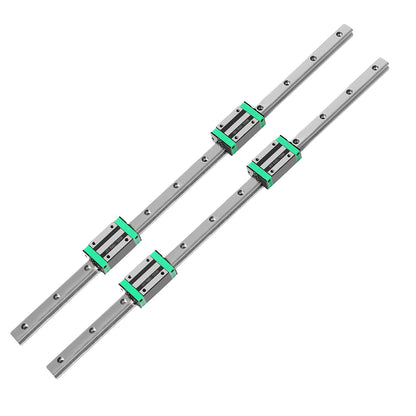 Linear Guide Rail 2PCS HGH20CA Slider Block Bearing Steel CNC