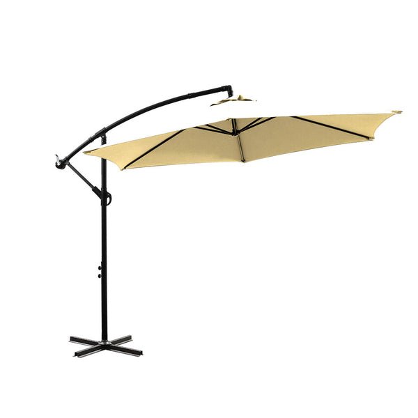  3M Outdoor Umbrella Cantilever Beige Without Base