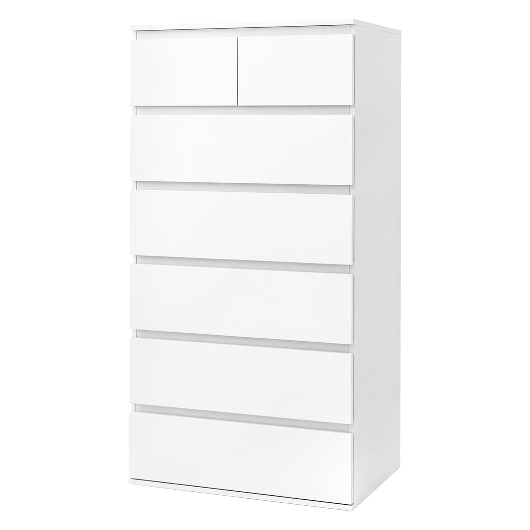 7 Drawer Tallboy Dresser White Storage | HomeAndLiving - 2