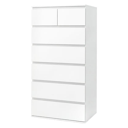 7 Drawer Tallboy Dresser White Storage | HomeAndLiving - 2