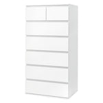 7 Drawer Tallboy Dresser White Storage | HomeAndLiving