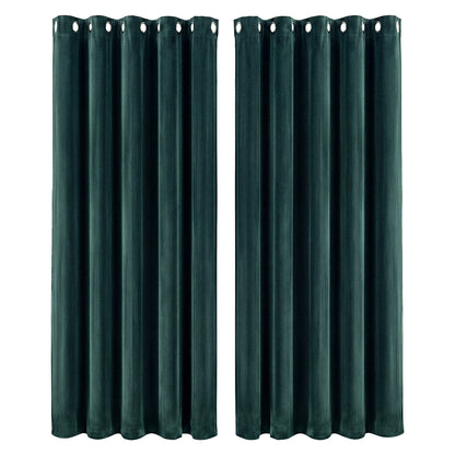 Marlow Blackout Curtains 2-Panel Velvet Room Darkening Eyelet Curtains 180x230cm