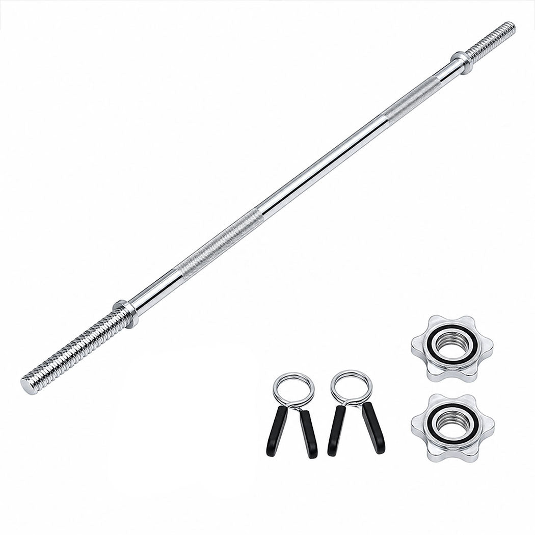 Centra 140cm Weight Lifting Bar Standard Barbell Home Gym Fitness Steel 480LB