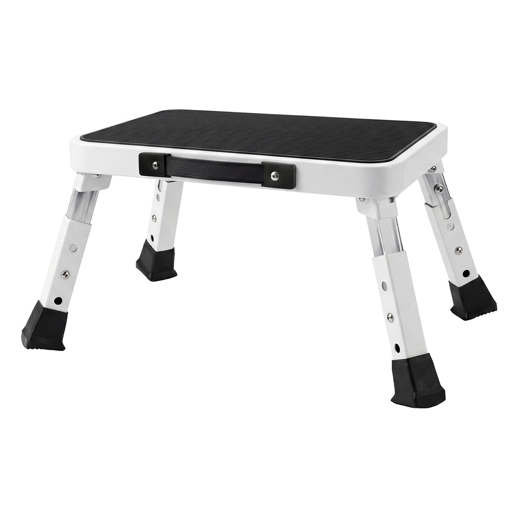 Folding Aluminium Step Stool 150kg Adjustable | HomeAndLiving