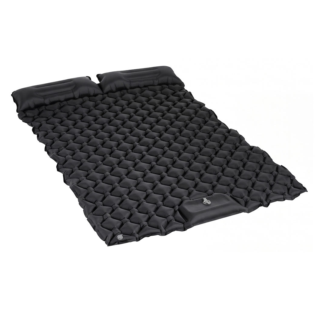 Camping Mattress Double Wide Black 195x125x12.5cm