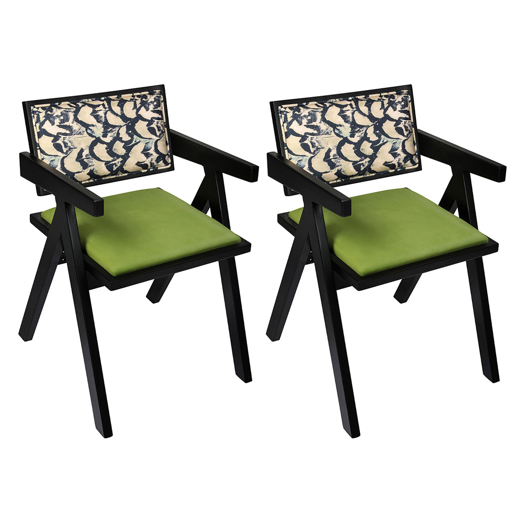 Luxury 2X Dining Chair Retro Backrest Chair  Sleek Modern Look
