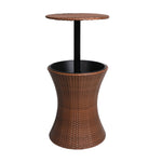 Cooler Ice Bucket Table Bar Outdoor Brown