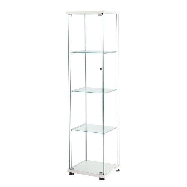  Functional Display Cabinet Tempered Glass White  Comfortable Design