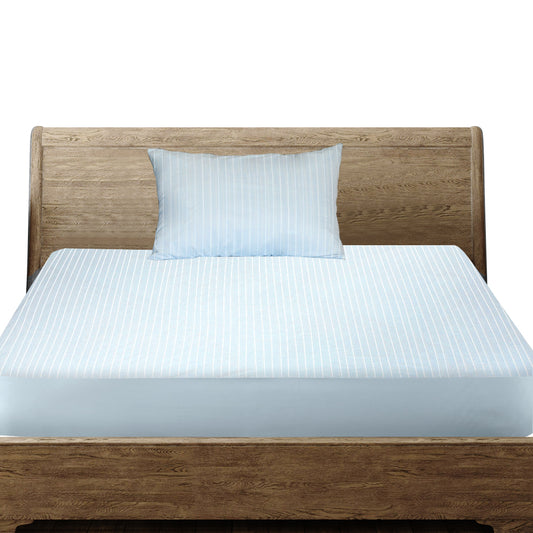 KS Mattress Protector Pillowcases King Single Blue