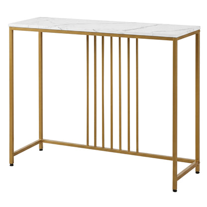 Marble Effect Console Table Narrow Hallway | HomeAndLiving