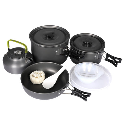 Camping Cookware Set Stainless Steel 195x55cm