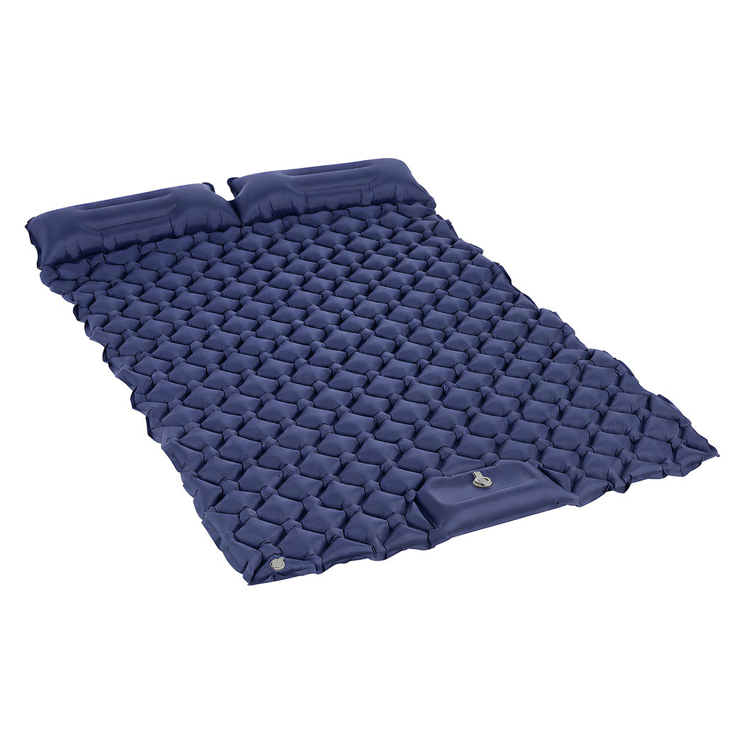 Camping Mattress Double Wide Blue 195x125x12.5cm