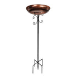Metal Bird Bath Feeder Freestanding 100cm | HomeAndLiving