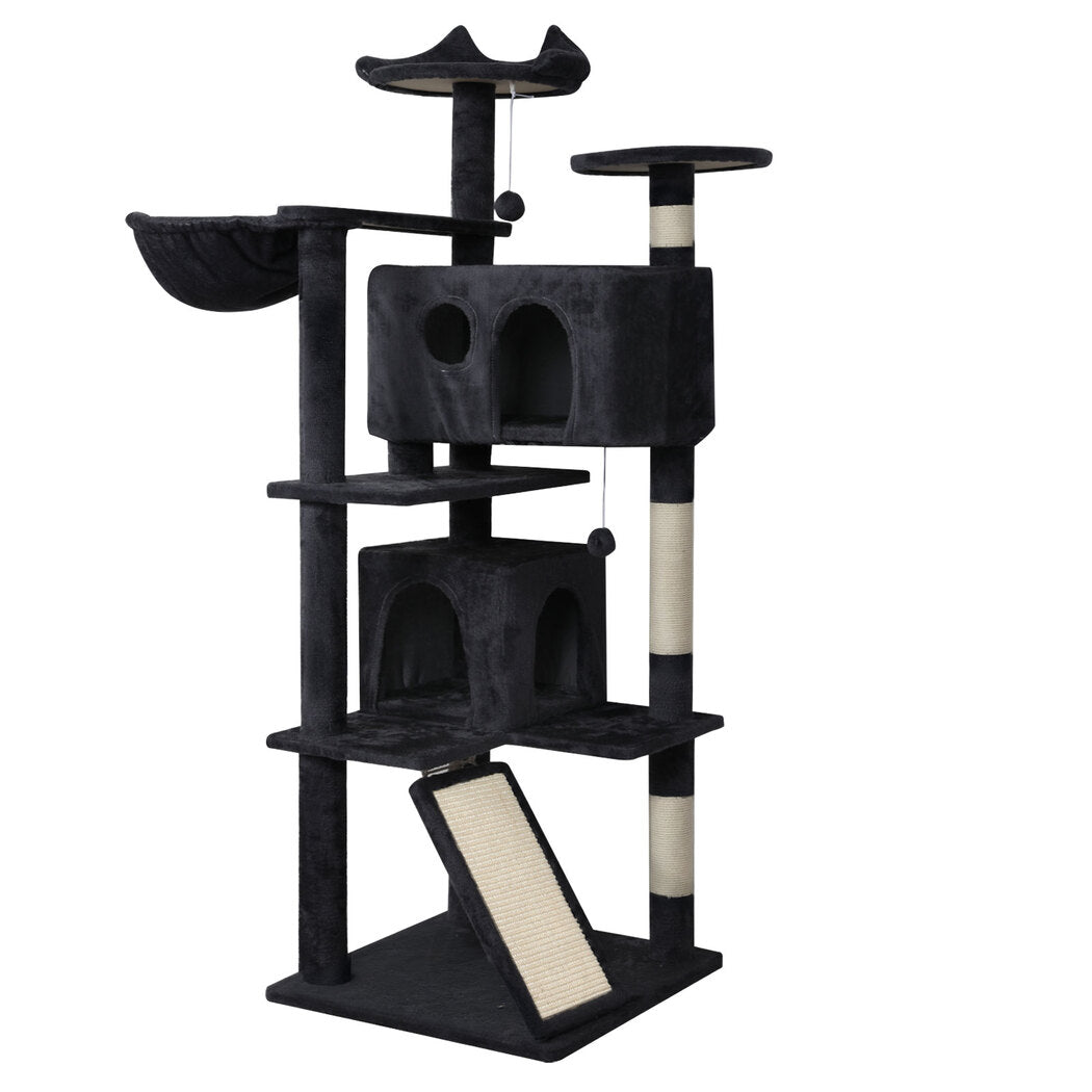 Cat Tree Scratching Post Grey 50x50x145cm