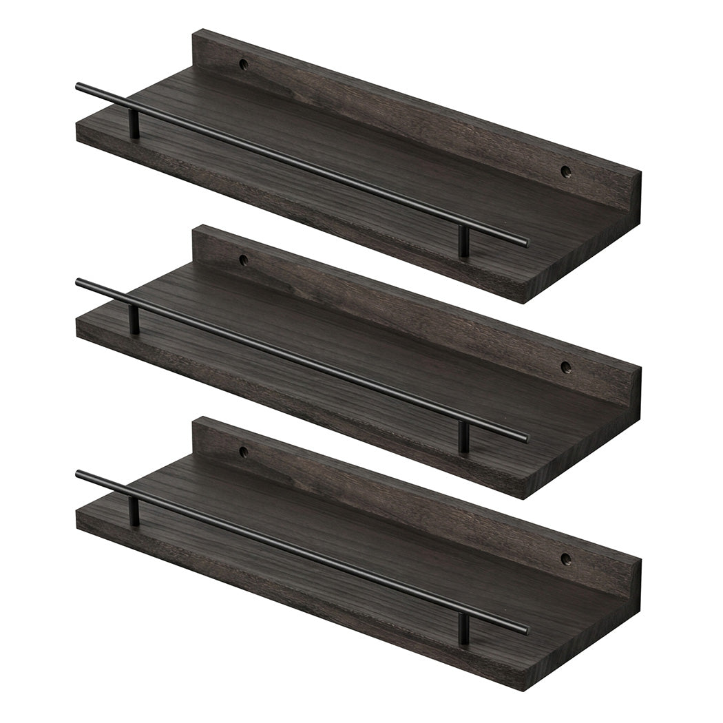 Floating Wall Shelves Set 3 Paulownia Wood | HomeAndLiving