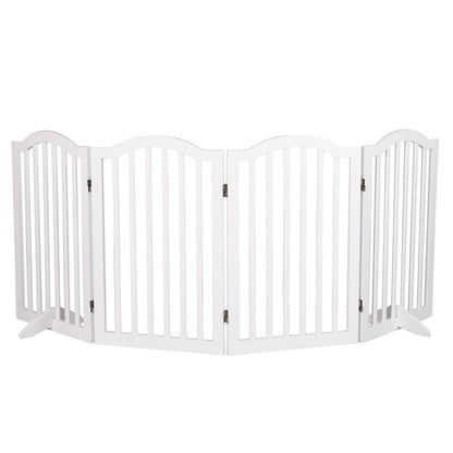 Wooden Pet Gate Dog Fence Safety White
