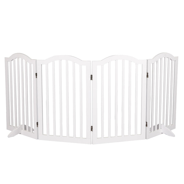  Wooden Pet Gate Dog Fence Safety White