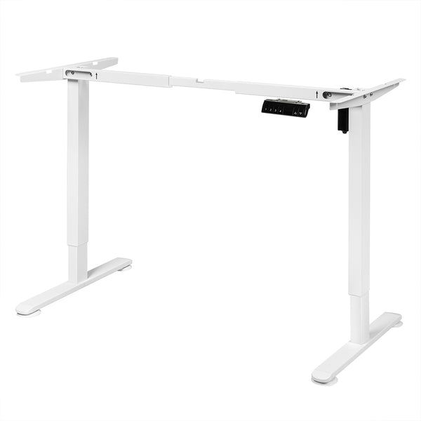  Contemporary Motorised Standing Desk Frame White Single Motor  High