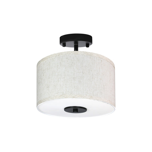  Modern LED Pendant Lights with Linen Shade