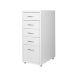 5 Drawer Office Cabinet Drawers White