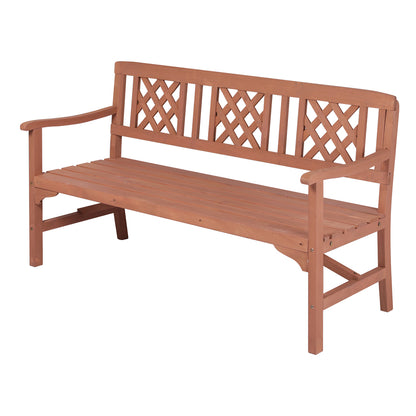 Outdoor Bench 3 Seater Wooden 143x61x88cm